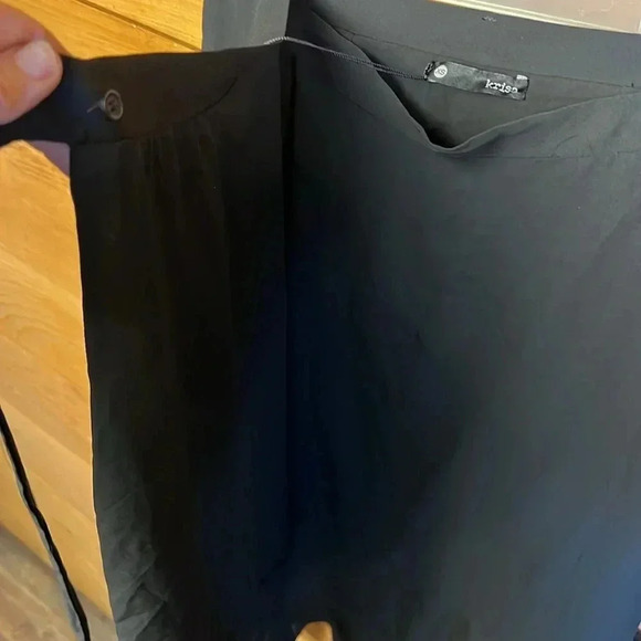 Krisa by revolve womens‎ wrap asymmetrical skirt XS oversized black midi event - Picture 11 of 11